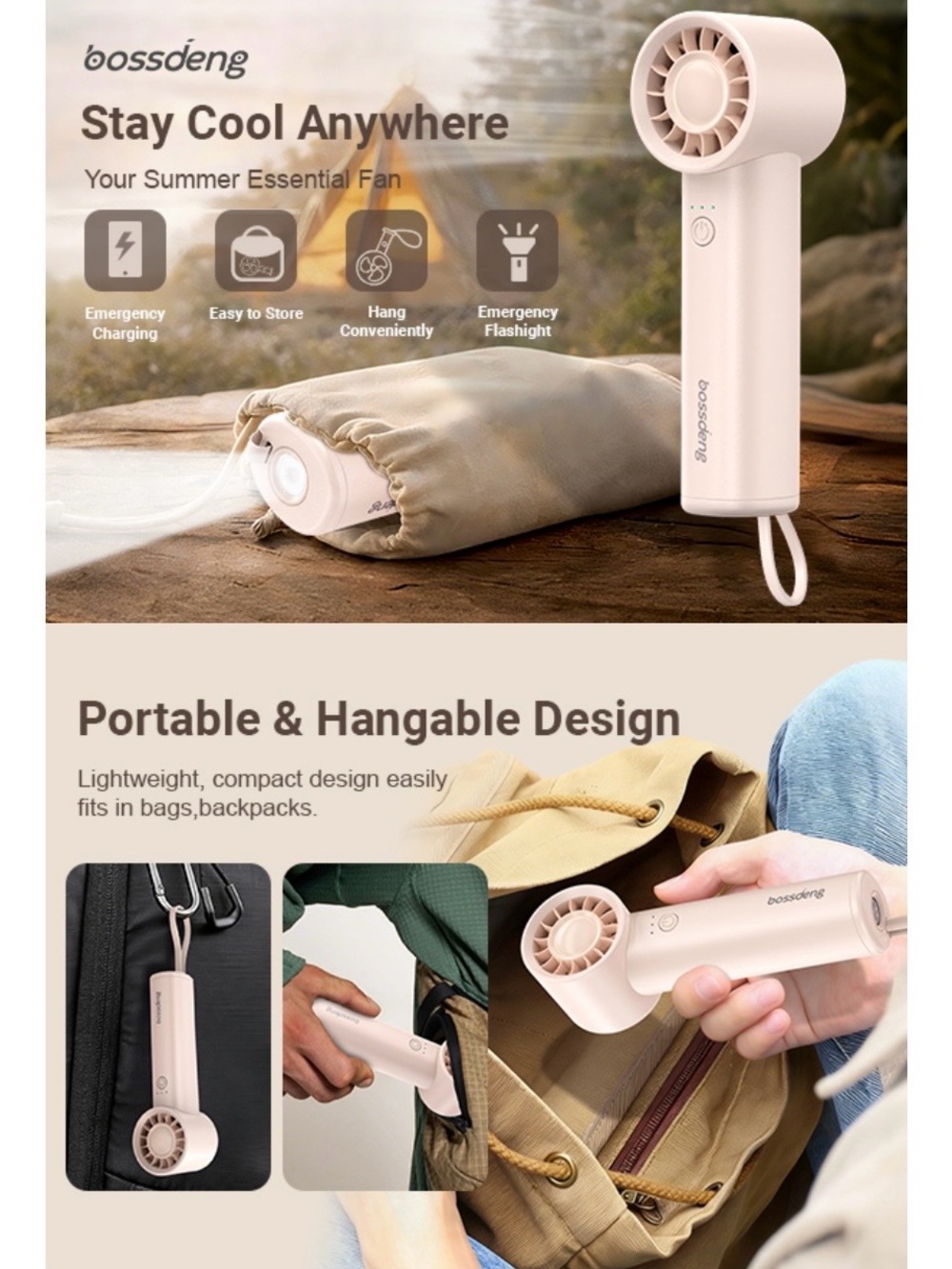 Portable Handheld Fan - Picture 3 of 4